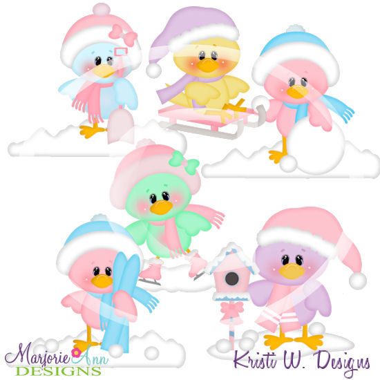 Winter Birds SVG Cutting Files + Clipart - Click Image to Close